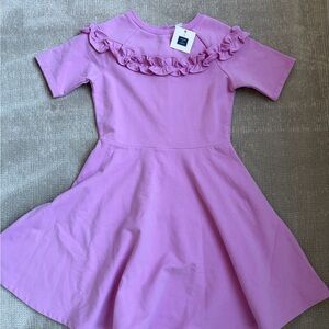 Jane and Jack Girls Dress in Soft Pink with Ruffle